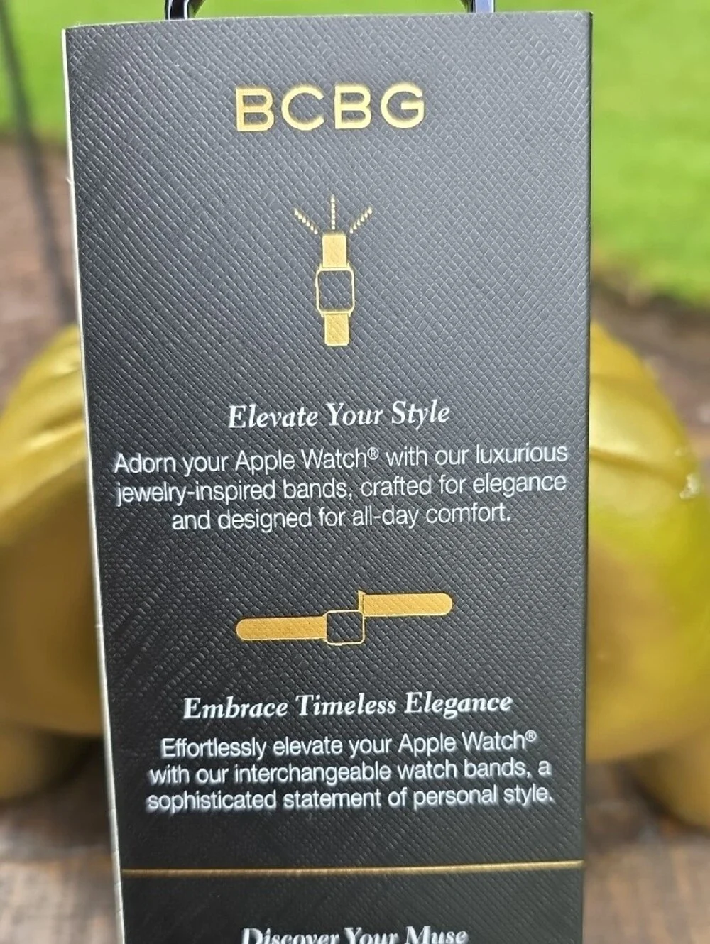 BCBG Scarf Braided Chain-Link Apple Watch Band
